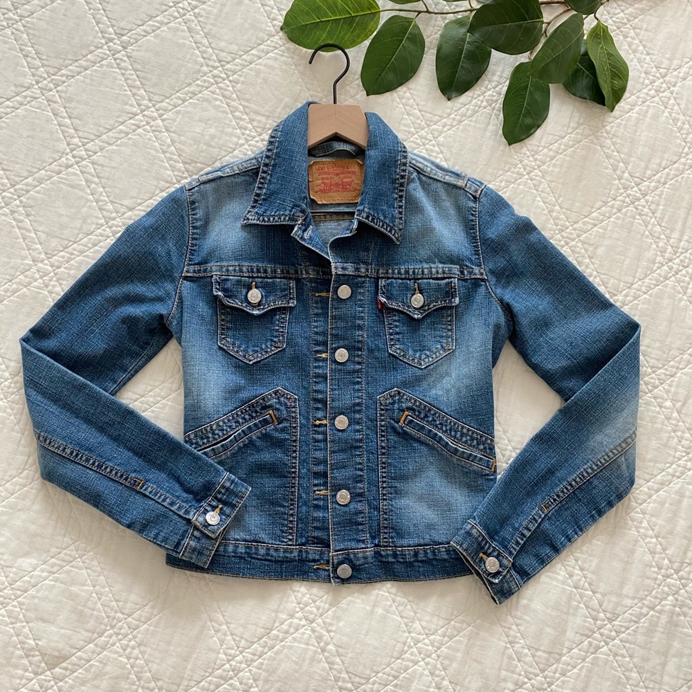 🌿 Levi’s Denim Tapered Jacket Jr XS 🌿